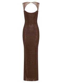 Rhinestone Backless Maxi Party Dress – Summer Evening Gown
