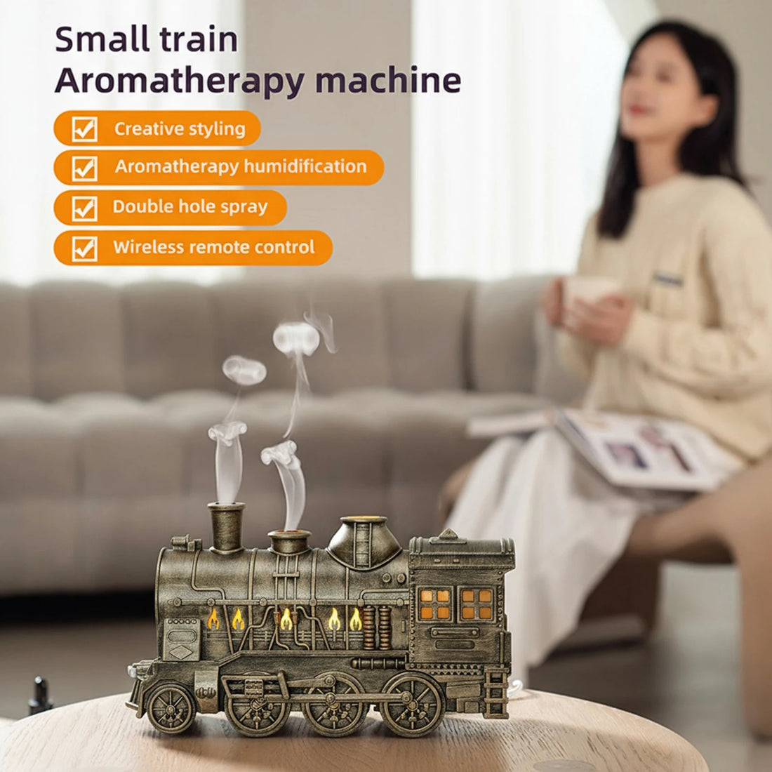 SteamRail™ Humidifier 🚂💨 — Cozy Mist & Christmas Charm