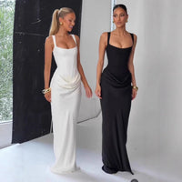 Back view of the backless bandage bodycon evening gown