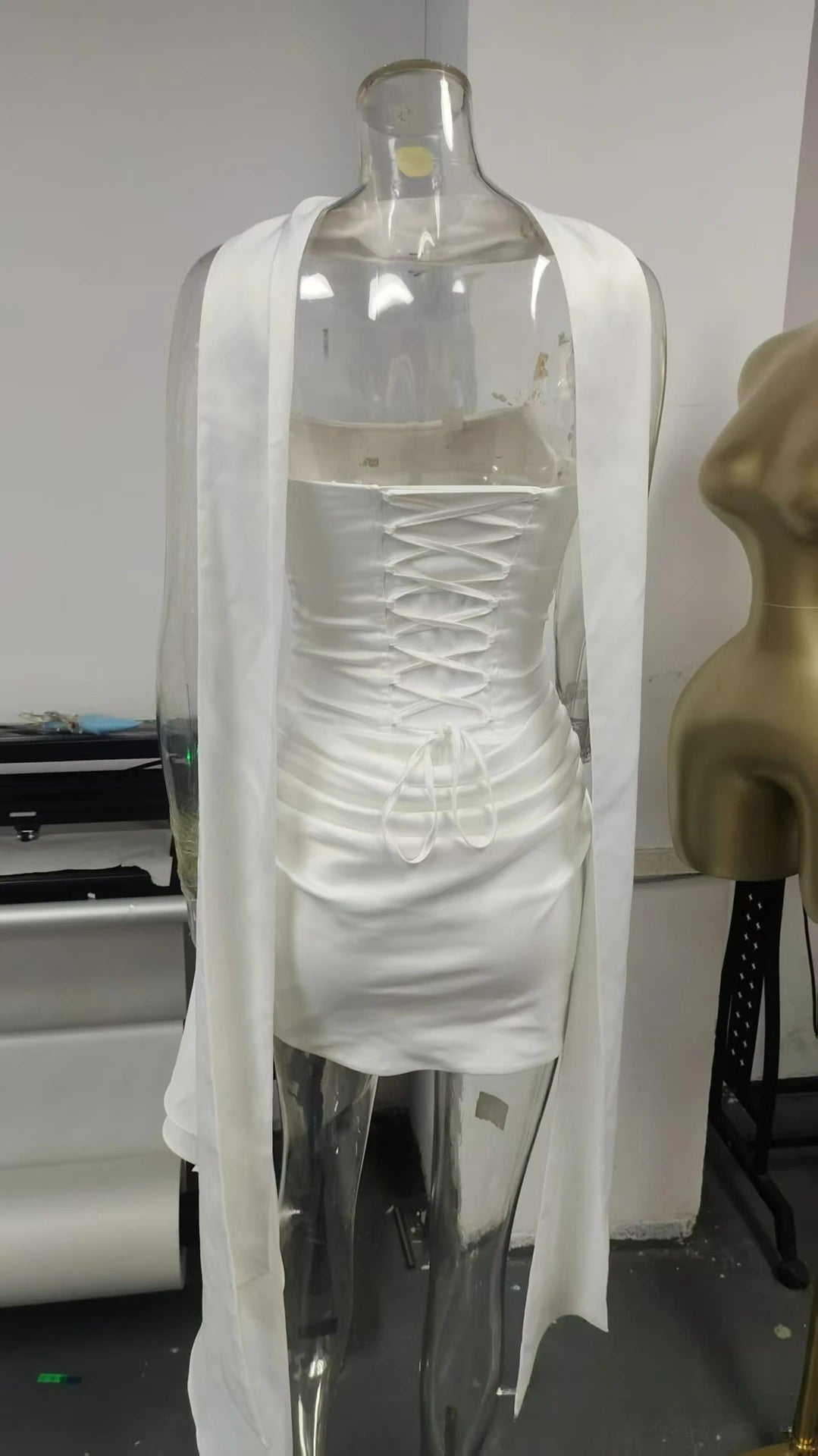 Aria Satin Corset Mini Dress