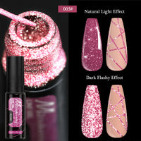 FOUR LILY 5ml Reflective Glitter Liner Nail Gel Polish Gold Silver Red Sparkling Nail Supplies UV/LED Varnish Painting Gel