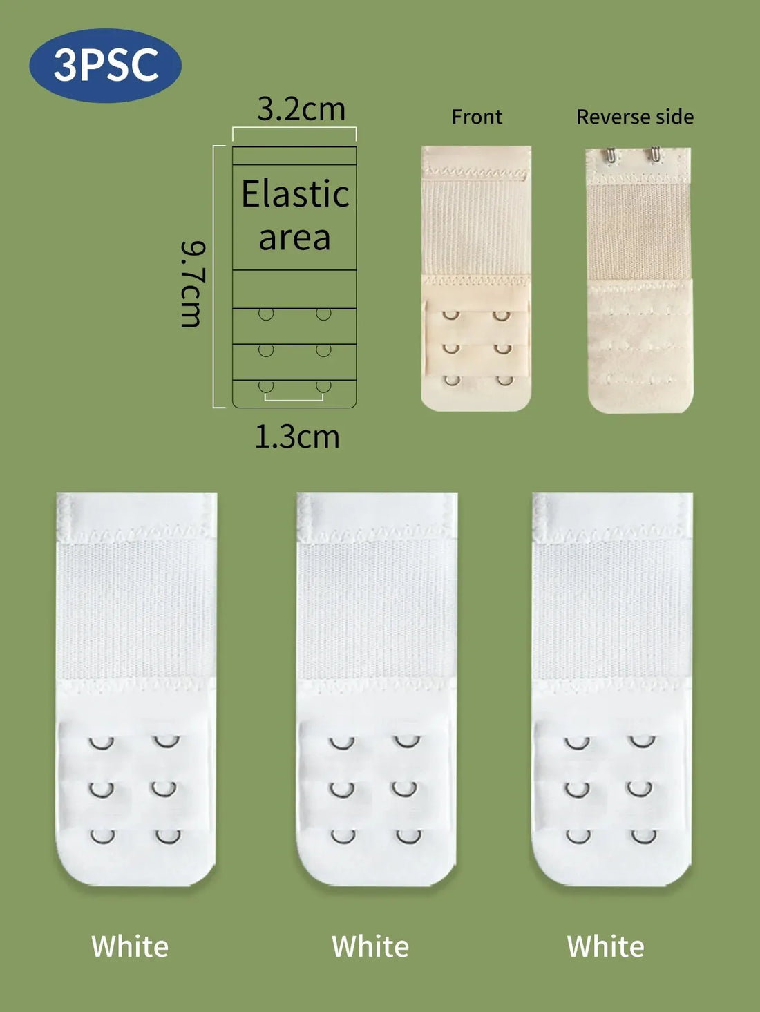 3-Hook Bra Extender Set