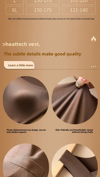 Gilet thermique sans couture avec soutien-gorge intégré – Débardeur grande taille à col carré