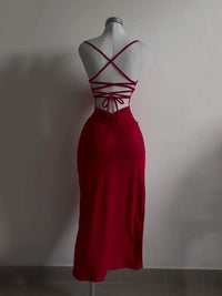 Scarlett Halter Slit Gown