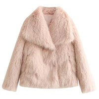 Women's Faux Fox Fur Coat