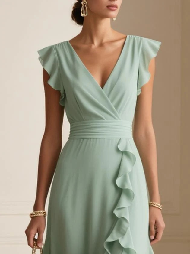 The Celeste Ruffle Maxi Dress