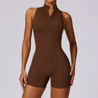 FlexZip™ Backless Yoga Bodysuit Shorts