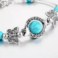 Retro Turquoise Butterfly Bracelet