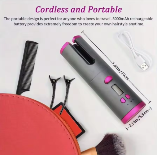 CurlEase™ Cordless USB Auto Hair Curler