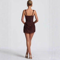 Corset Draped Mini Dress