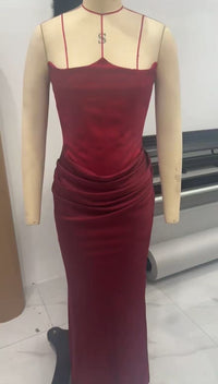 The One Shoulder Pleated Bodysuit Dress