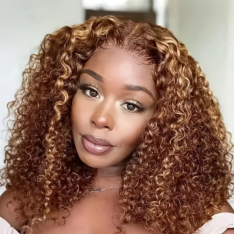 Short Curly Lace Front Wig — Gradient