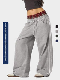 Vintage Striped High Waist Casual Pants