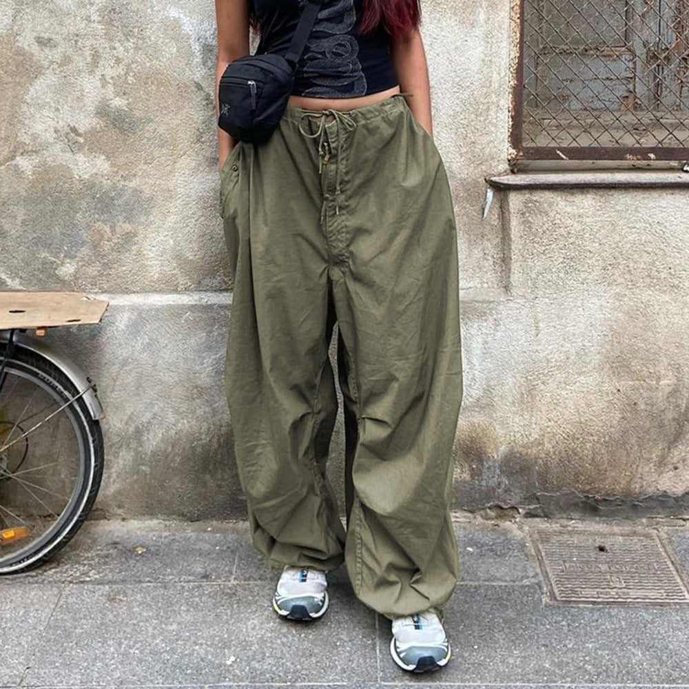 Low-Waist Straight Leg Workwear Trousers