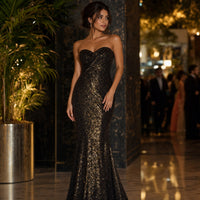 Lifestyle — black sequin mermaid gown