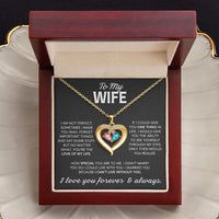 Heart Birthstone Pendant Necklace — Gift Boxed