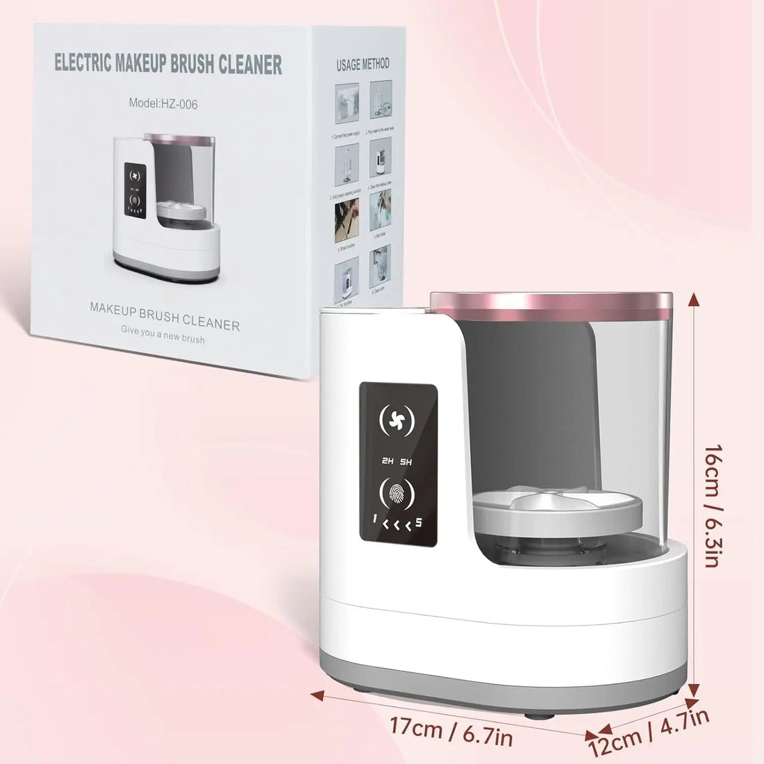 Automatic Rotating Makeup Brush Cleaner Machine