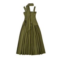 The Fitted Waist Pleated Maxi Dress — women’s Dress, ENIGMAE