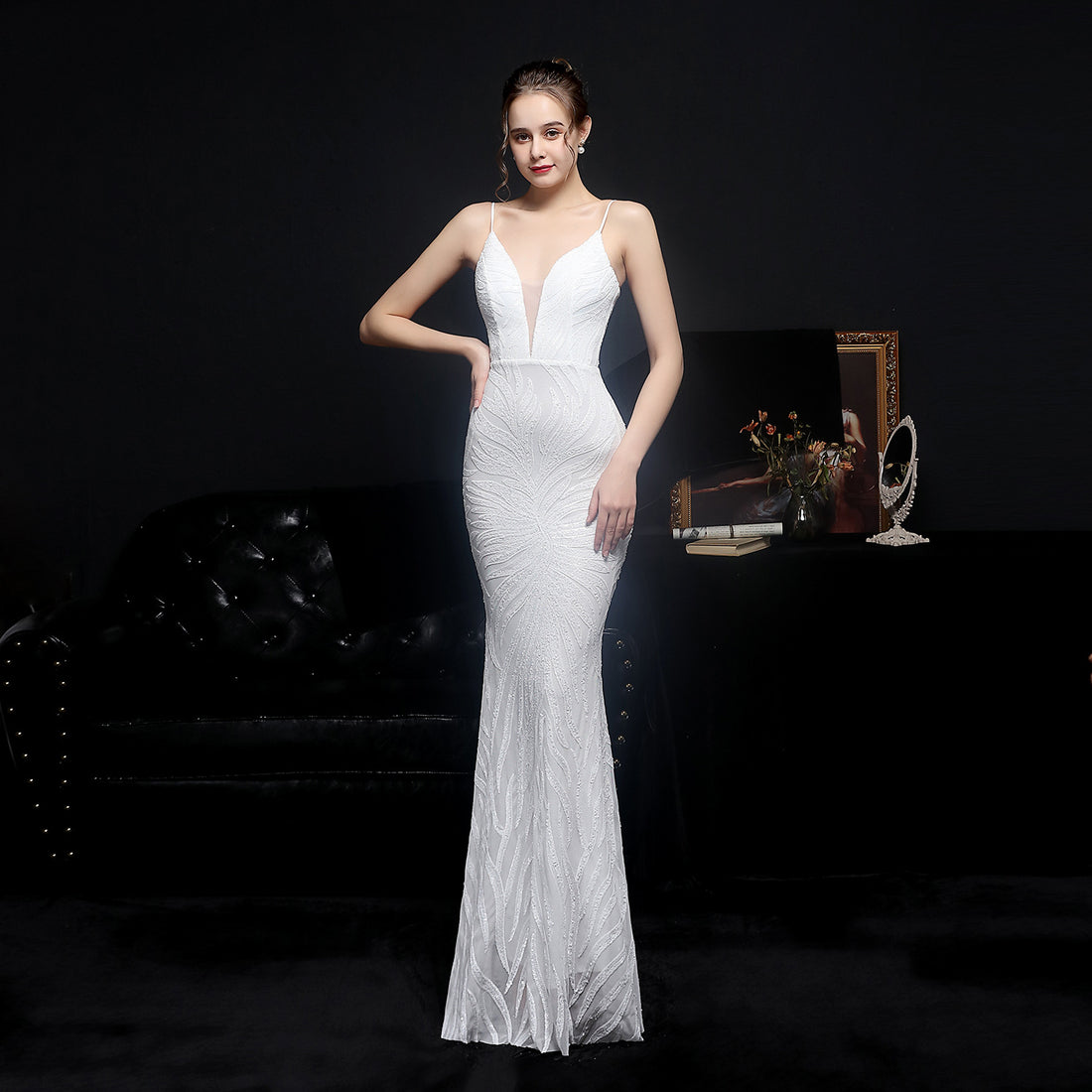 Astra Sequined Mermaid Gown