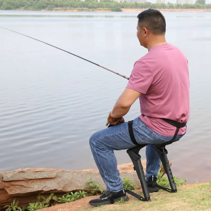 Wearable Seat Adjustable Adult Walking Assist Leg Trainer Out Portable Folding Stool Furniture Garden Chair Fishing Work Outdoor