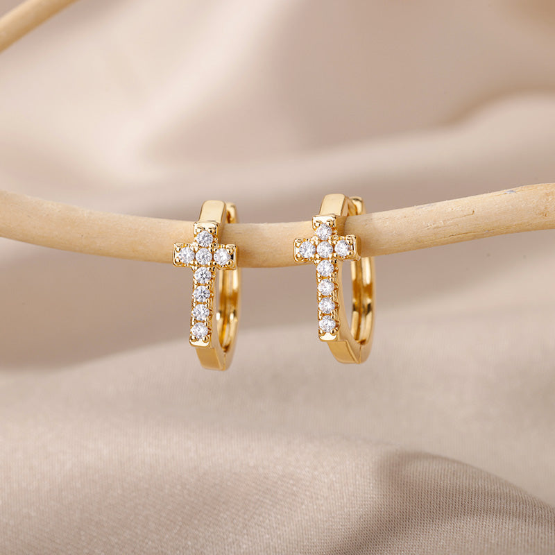 AuraHoop™ Gold Stainless Steel Hoop Earrings