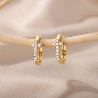 AuraHoop™ Gold Stainless Steel Hoop Earrings