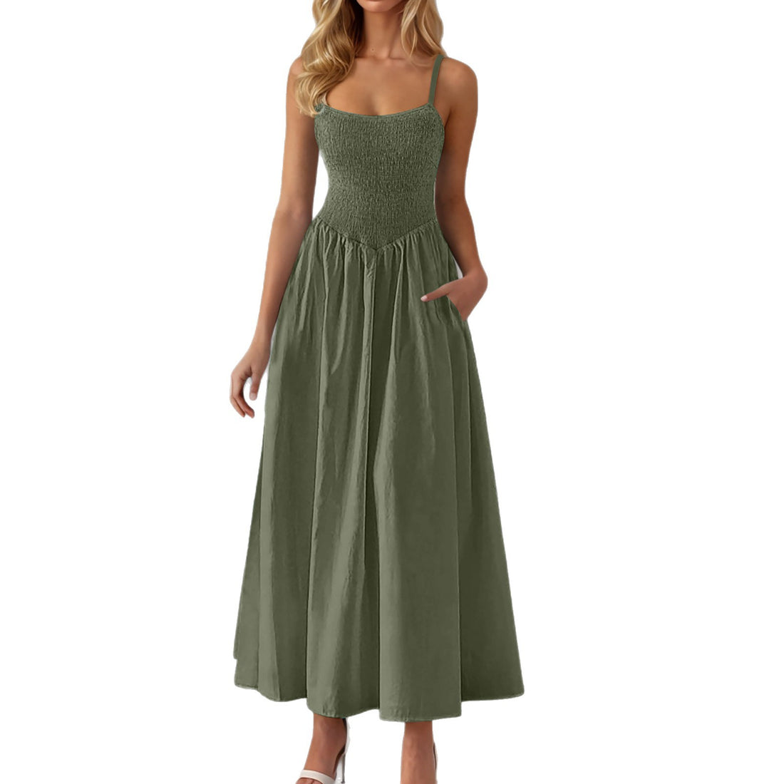 PocketFlow™ Ruffle Strap Pocket Dress