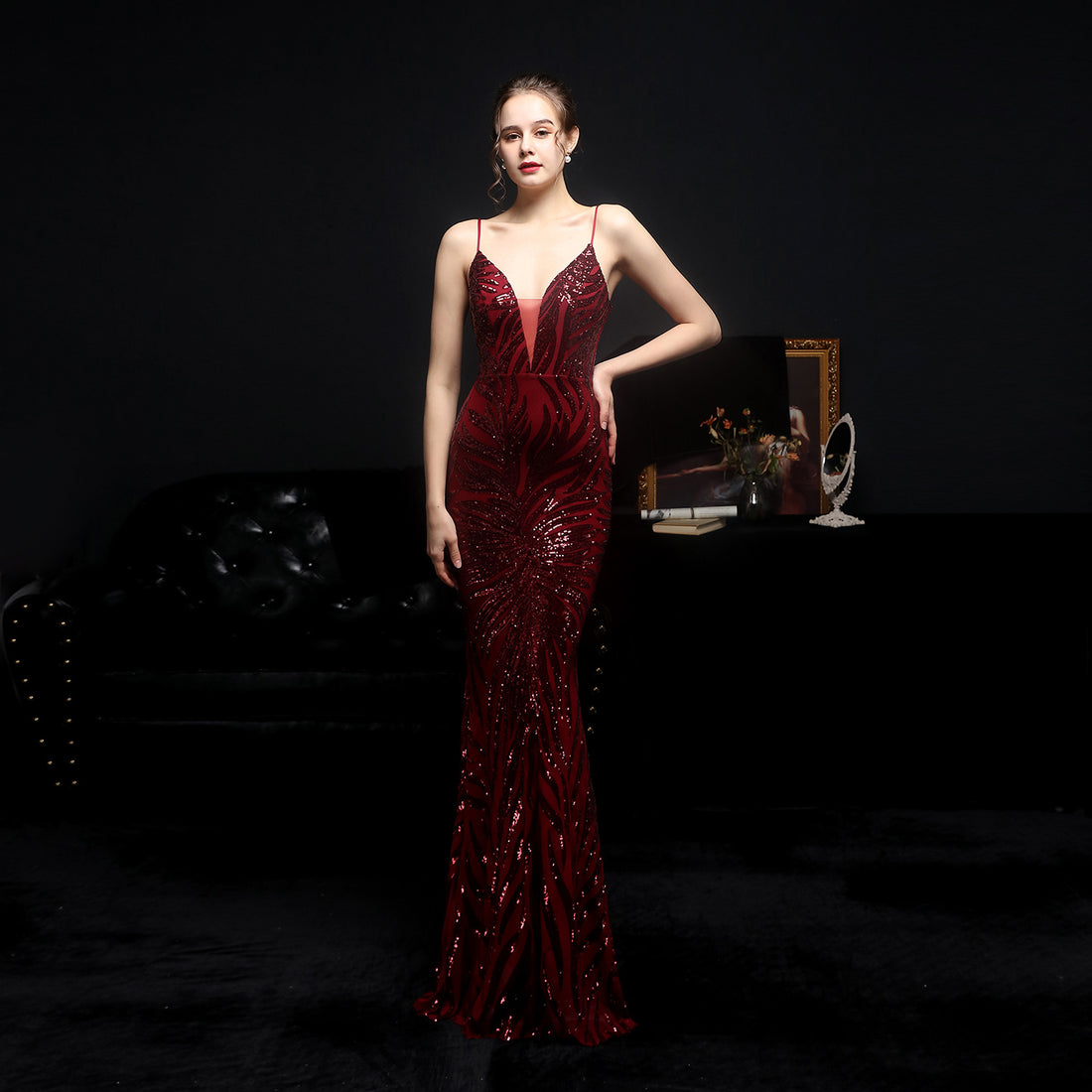 Astra Sequined Mermaid Gown