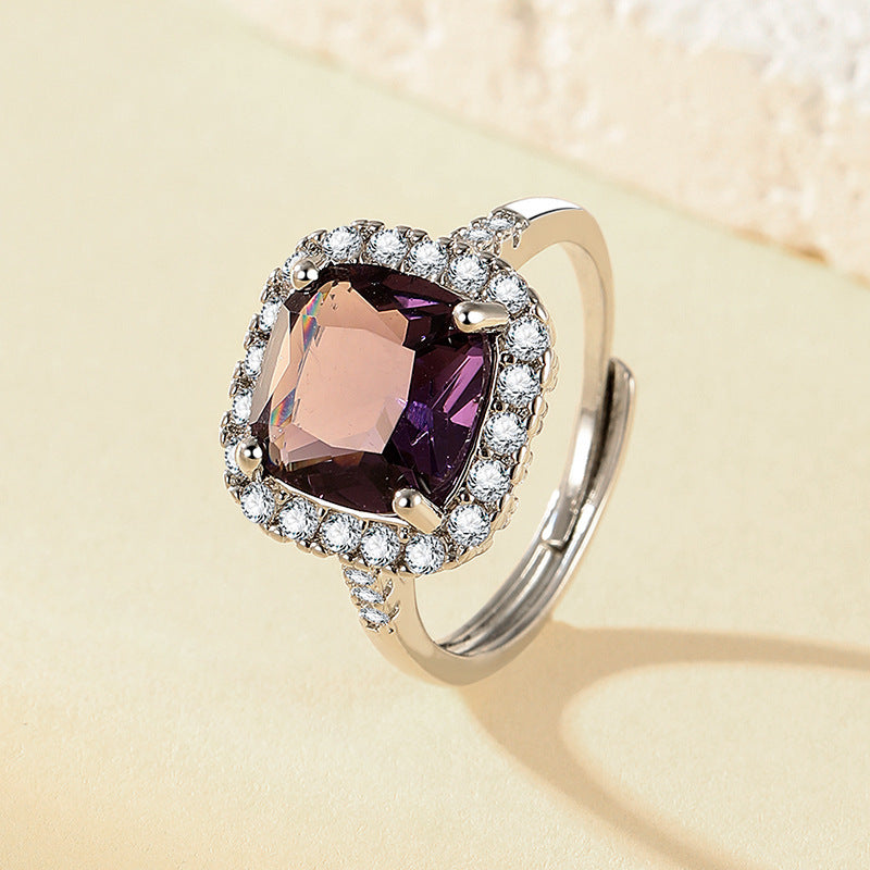 The Six-Claw Solitaire Crystal Ring — women’s Accessories, ENIGMAE