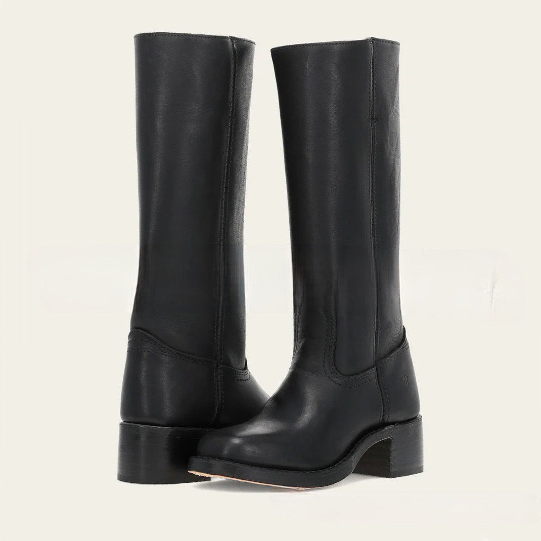 Womens Retro Cowboy Boots with Block Heel