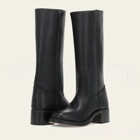 Womens Retro Cowboy Boots with Block Heel