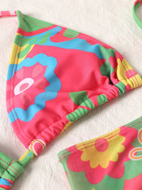 Three-Piece Set Women'S Starfish Decor Spaghetti Strap Triangle Bikini Set, Stretchy Swimsuit Bikini, Solid Swimsuit Set, Skirt Style Swimsuits, Bikini Outfits, Skirted Bathing Suits, Swimwear Set for Beach Holiday Vacation