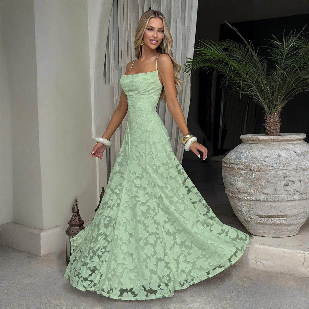 The Lace Backless Evening Dress