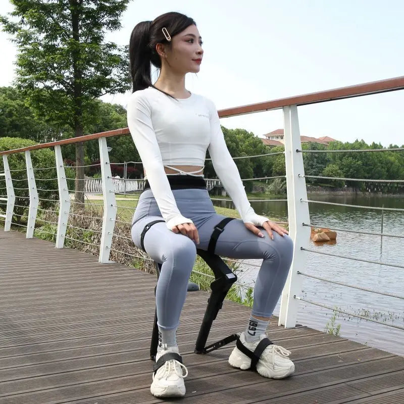 Wearable Seat Adjustable Adult Walking Assist Leg Trainer Out Portable Folding Stool Furniture Garden Chair Fishing Work Outdoor