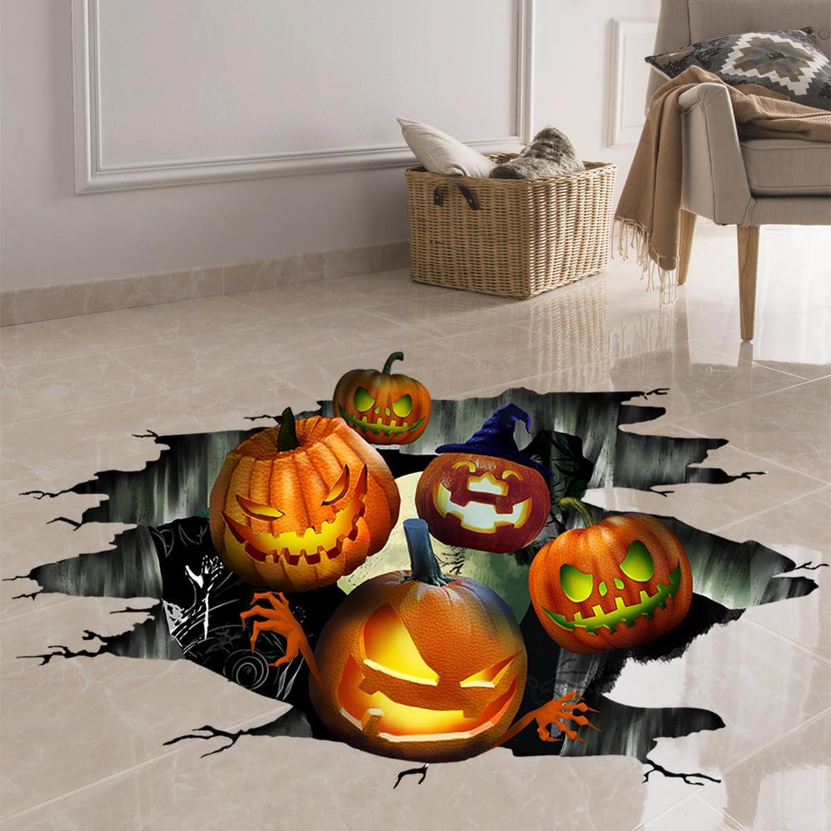 3D Halloween Floor Stickers
