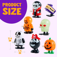 Joyfy 12 Pcs Halloween Wind up Toys for Kids,Halloween Toys Bulk Halloween Gifts Halloween Basket Halloween Accessories,Halloween Goody Bags,Halloween Treat Bag Fillers