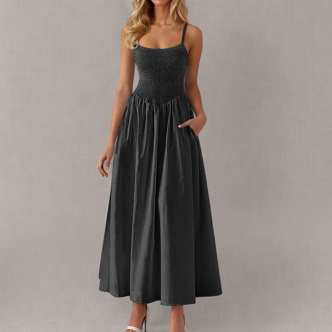 PocketFlow™ Ruffle Strap Pocket Dress