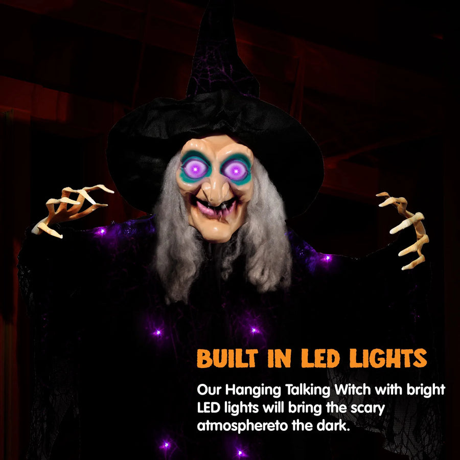 6ft Animatronic Hanging Witch
