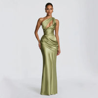 Aria gown olive full length