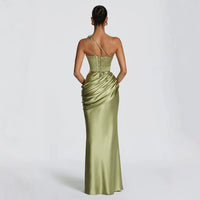 Aria gown corset-laced back
