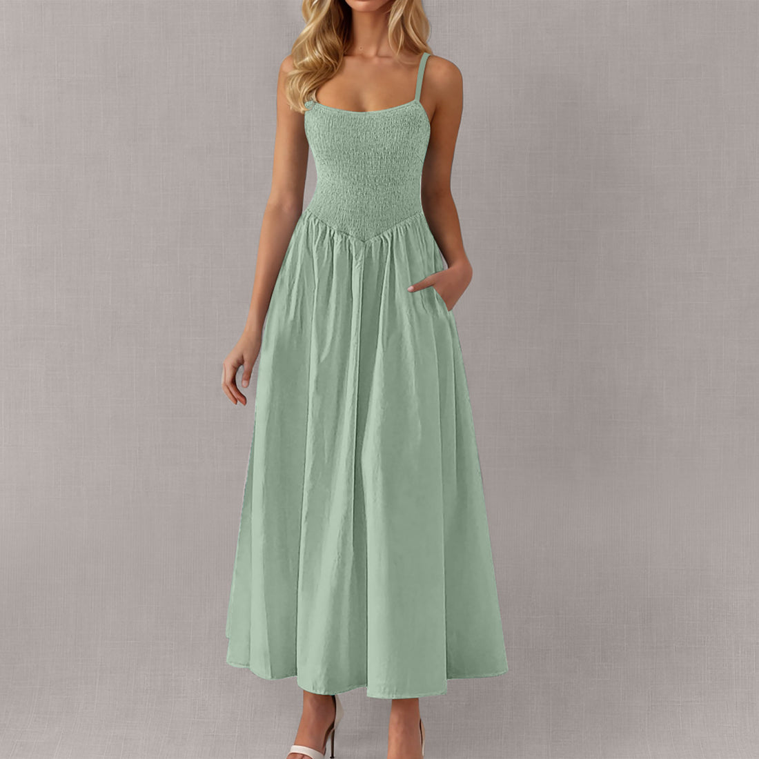 PocketFlow™ Ruffle Strap Pocket Dress