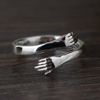 Adjustable Love Hug Couple Ring