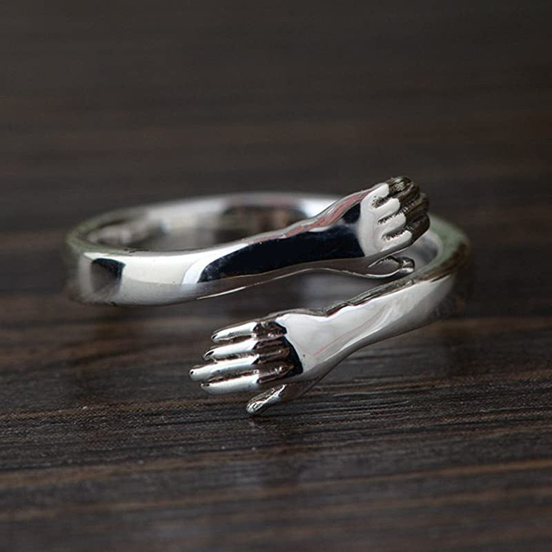 Adjustable Love Hug Couple Ring