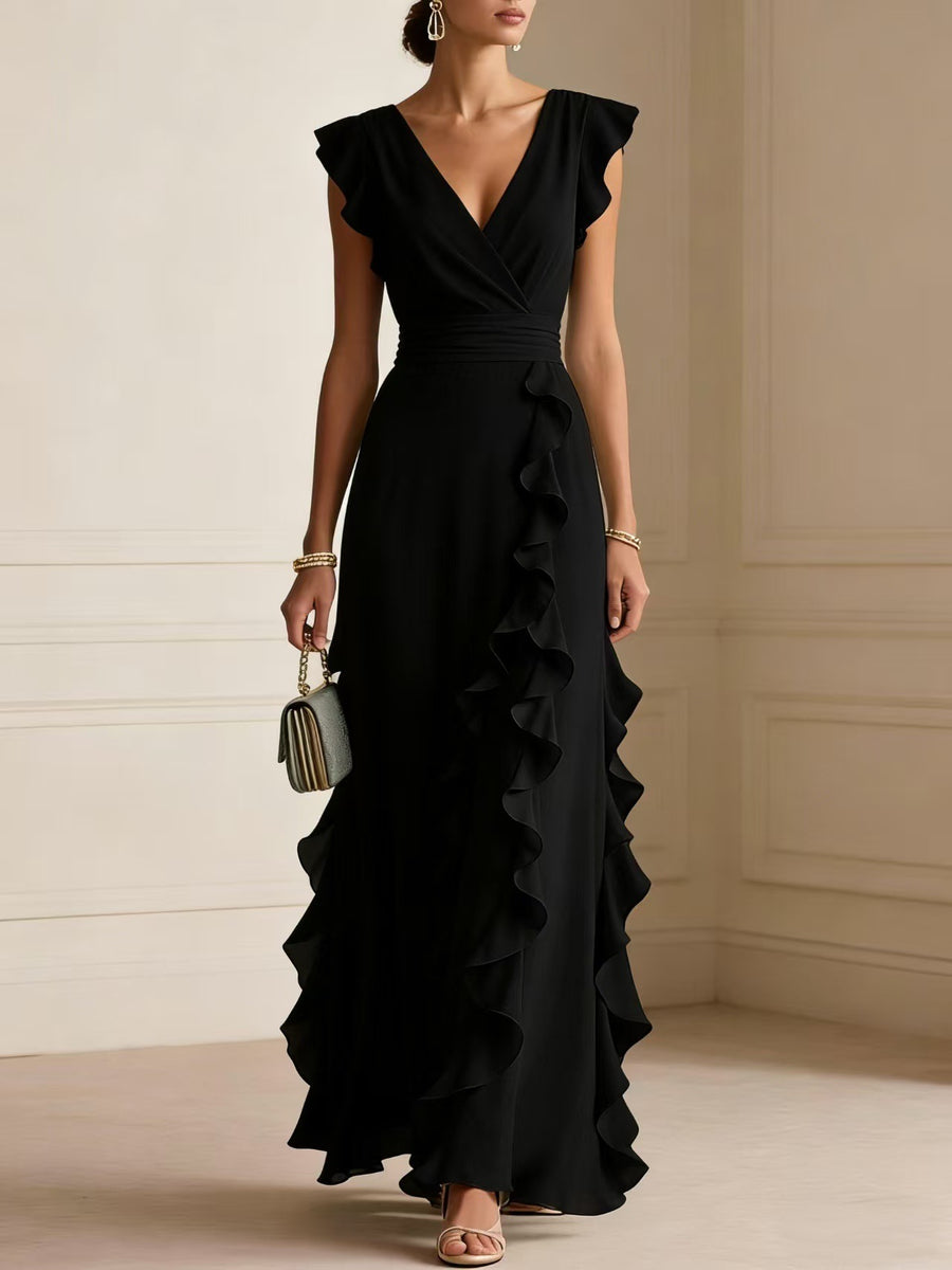 The Celeste Ruffle Maxi Dress