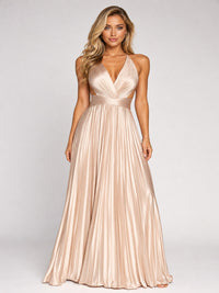 Satin Slip Sleeveless Backless Slim Sexy Maxi Dress 2022 Spring Women Party Y2K Concise Bodycon Elegant Dresses Female Clothing — ENIGMAE hero