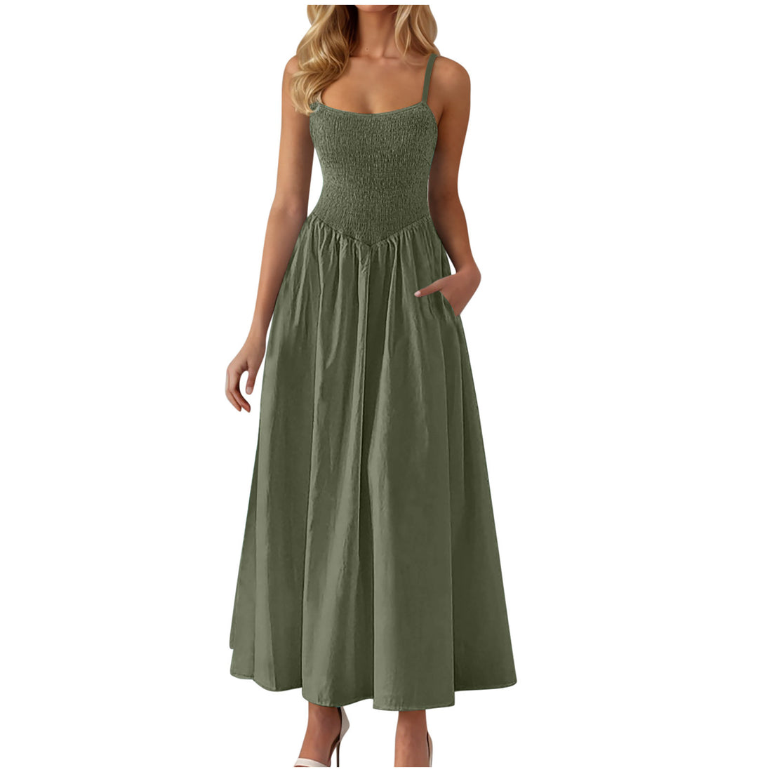 PocketFlow™ Ruffle Strap Pocket Dress