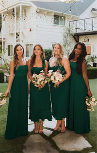 Tie-Strap Wedding Guest Midi Dress