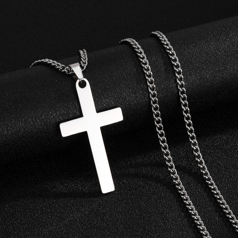 The Layered Pearl & Cross Necklace — women’s Accessories, ENIGMAE