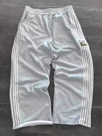 Vintage Striped High Waist Casual Pants