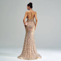 Nyra Halter Sequined Mermaid Gown
